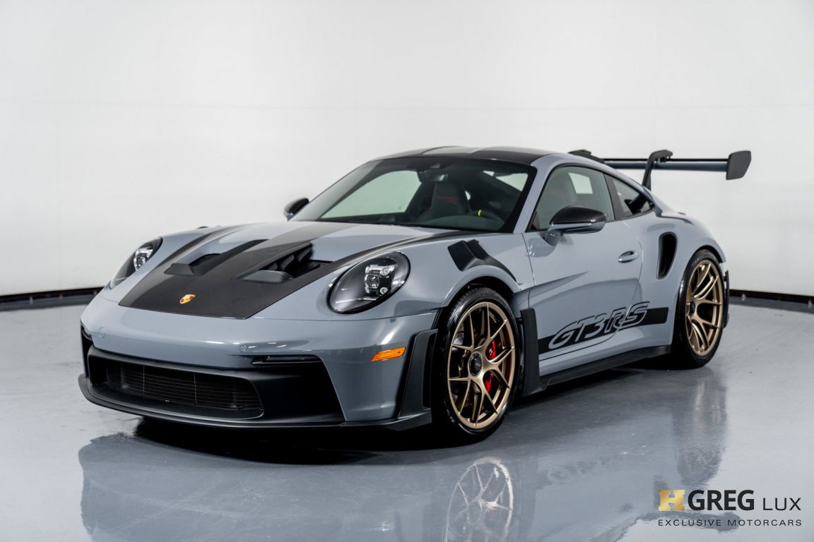 dupontregistry on X: 2023 Porsche 911 GT3 RS Weissach presented in a  Special Color Ice Grey Metallic