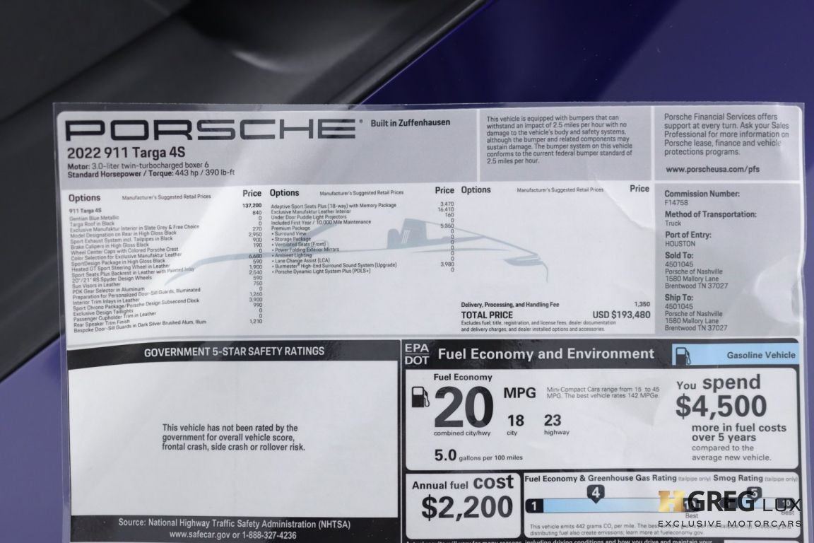 2022 Porsche 911 Targa 4S #58