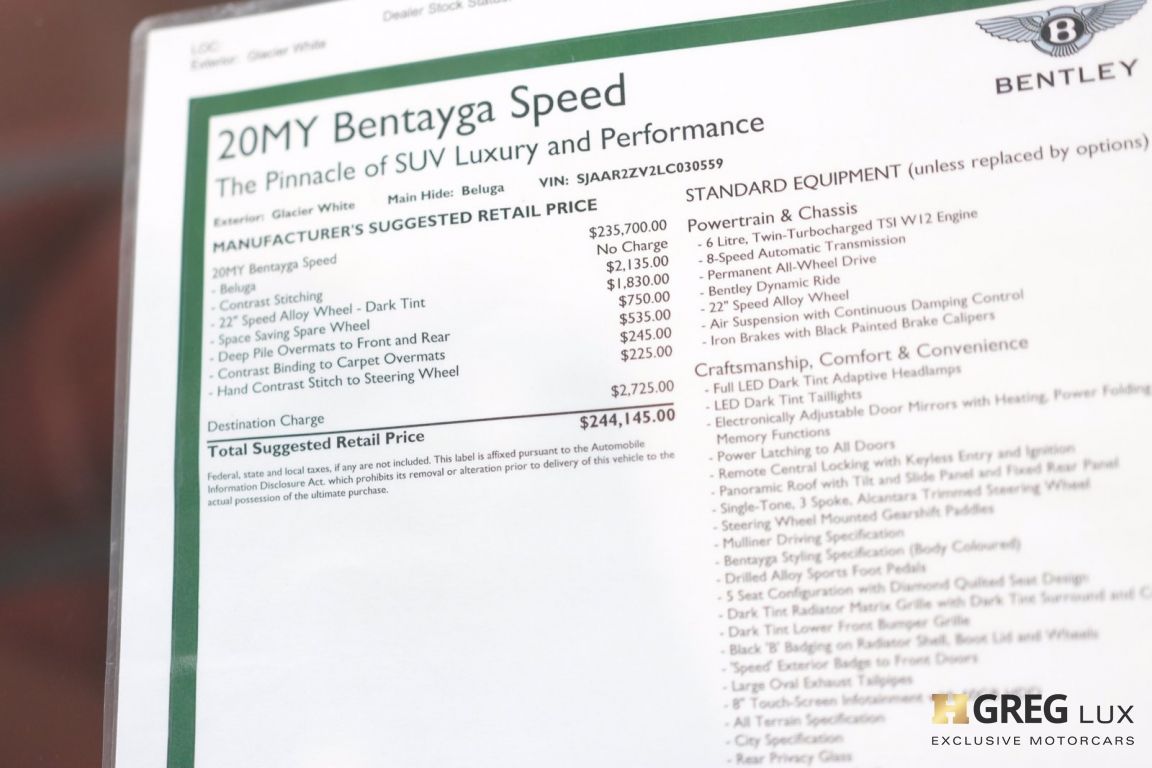 2020 Bentley Bentayga Speed #55